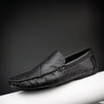 thumbnail image 5 of Men's Casual Loafers Slip On Leather Shoes Comfortable Lightweight Driving Shoes Male Moccasins Classic Penny Loafer Flats Boat Shoes Outdoor Walking Shoes, 5 of 16