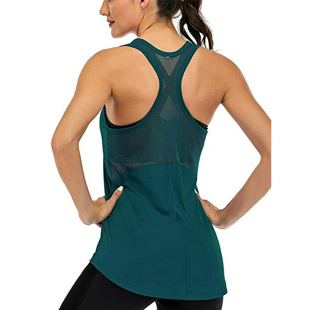 Sexy Dance Women Yoga Tops Active Workout Tank Athletic Tanks Crop