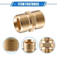 thumbnail image 4 of Conector de manguera de latón adaptador macho 14mm M22x1.5 a M22x1.5 de Unique Bargains, 4 of 7