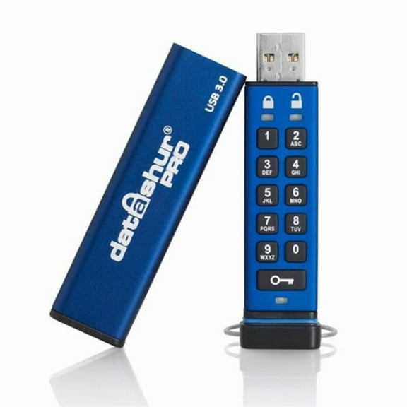 iStorage 4GB 256-bit DataShur Pro USB 3.0 Secure Encrypted Flash Drive