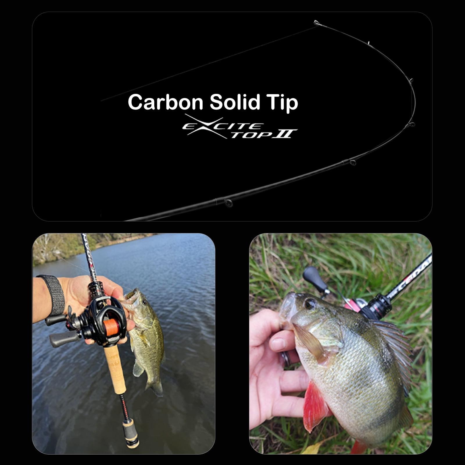 PURELURE NEW CEDAN Solid Tip Bass Rod 36T Carbon Casting Spinning Fishing Rods Baitcasting 2.5g-12g Fast Trout Rod Perch Rod