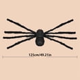 thumbnail image 4 of Halloween Decorations Outdoor Giant 125cm Black Plush Spider Prop Realistic Spider with Red Eyes Poseable Legs Party Scary Decor for Yard, 4 of 4