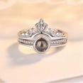 thumbnail image 2 of 100 Languages I Love You Romantic Gift Ring Two In One Diamond Ladies Jewelry, 2 of 9