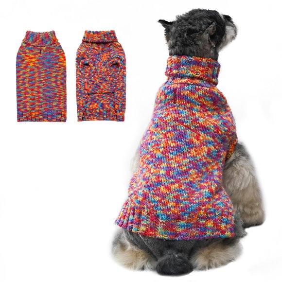 Jersey de cuello alto térmico KYEESE para perros pequeños, color rojo