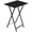 Black-1, variant on Folding TV Tray Table Rustic Brown + Black 1 For Small Spaces