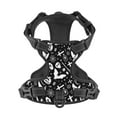 thumbnail image 4 of XMXY No Pull Dog Harness, Black Ghastly Ghost Adjustable Reflective Pet Harness with Oxford Vest, Medium Size, 4 of 9