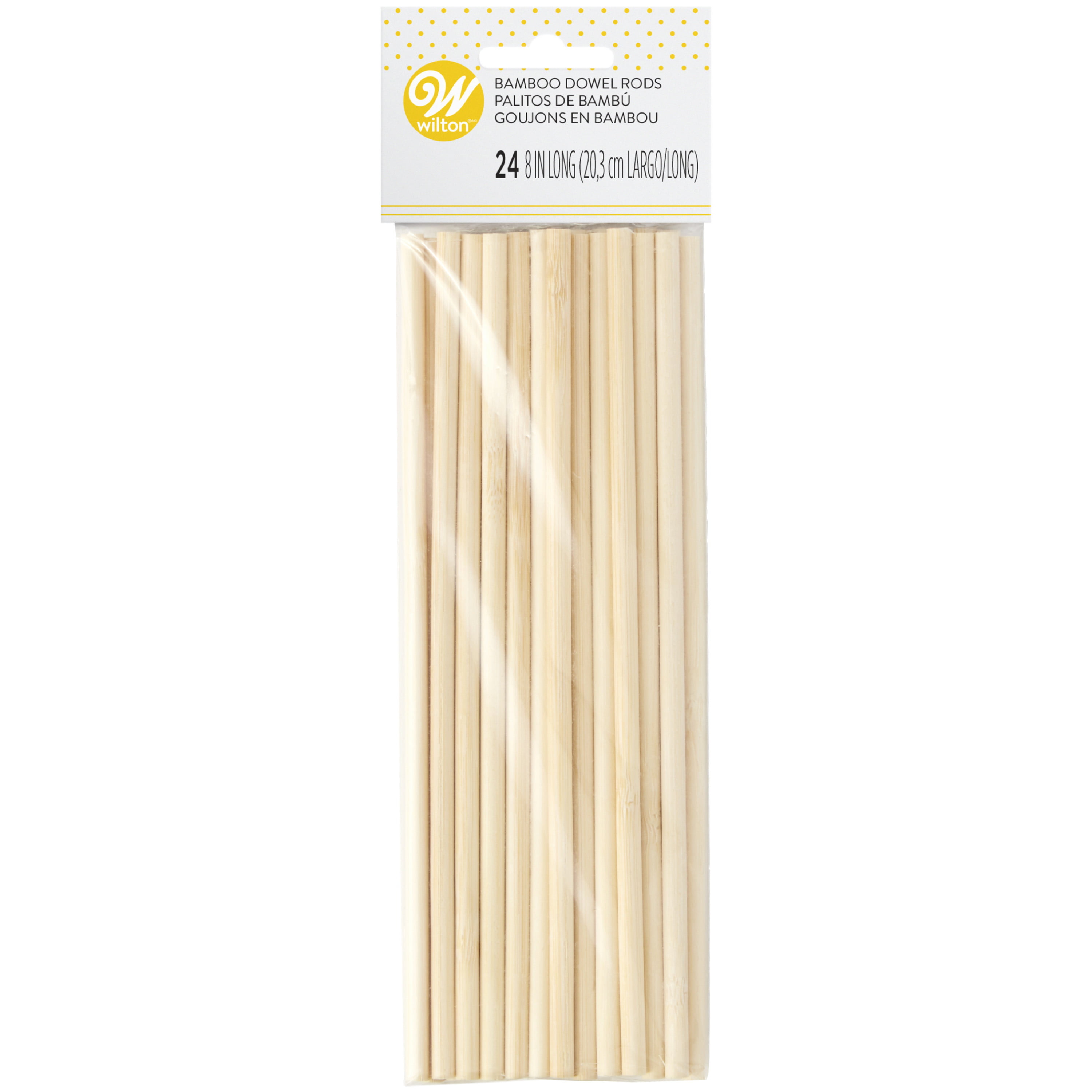 12 inch Wilton 399-1010 Bamboo Dowel Rods White 
