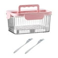 thumbnail image 2 of GROWTH TANK Fruit Lunch Box Multifunction Food Lunch Container for Office Camping Picnic Pink 600ml, 2 of 9