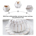 thumbnail image 5 of ULTNICE 1set Creative Pumpkin Shape Ceramic Rice Bowl With Trim Includes Double Kitchen Plates For Soups And Dishes, 5 of 8