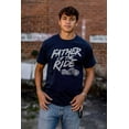 thumbnail image 3 of Biker Dad Father Of Ride Motorcycle Men's Big & Tall Crewneck Graphic Tee Brisco Brands 5X, 3 of 5
