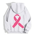 thumbnail image 5 of Women Sherpa Lined Sweatshirt for Cancer Awareness 2025 Fall Zip Pullover Oversized Crew Neck Hoodies Fashion Outfits Winter Clothing (White, XXXL), 5 of 6