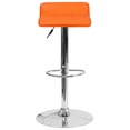 thumbnail image 6 of Orange Vinyl Adjustable Height Barstool with Quilted Wave Seat, 6 of 6