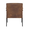 thumbnail image 3 of Brown 24.8 inches Wide Polyester Armchair, 3 of 4