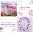 thumbnail image 3 of Pink Moon Unicorn Kids Sheet Set Full Piece Cute Printed Microfiber Bed Sheets for Girls Deep Pocket, 3 of 7