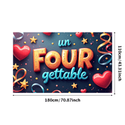 LUUFILx Unforgettable Valentine Party Decoration Banner Romantic Backdrop Love Celebration Background Anniversary Wedding Engagement Decor
