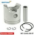 thumbnail image 3 of 6E7-11631-00-97 STD Piston Set For Yamaha 2T 9.9HP 15HP Outboard Motor 683/682/6E7/6E8/63V Series, 3 of 6