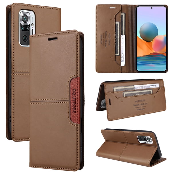 Funda Cartera GANGXUN para Xiaomi Redmi Note 10 Pro 4G– Ranuras para Tarjetas, Bloqueo RFID
