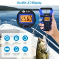 thumbnail image 4 of Luggage Scale, AMIR Digital Fish Scale with Fishing Gripper Portable Digital Luggage Scale with Hook and Tape Measure 110lb Weight Max LCD Screen Display Blue, 4 of 10