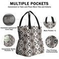 thumbnail image 3 of Boho Bohemia Geometric Line Art Drawstring Lunch Bag Women - Drawstring Lunch Bag Insulated for Work Office - Stain-Resistant Large Lunchbags for Women with Multi-Pockets, 3 of 6