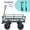 Green, variant on Garden Cart, Steel Lawn Utility Cart Wagon Cart with 10'' Rubber Tires and Removable Sides, Green