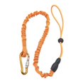 thumbnail image 3 of Cordón de seguridad con mosquetón, herramienta, elástico, protección contra caídas, extremo de bucle ajustable, construcción reflectante, correa hecha Naranja, 3 of 9