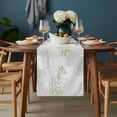 thumbnail image 2 of Coastal Sage Green Table Runner - 72 Inch Long, Kitchen Dining Table Runner Dresser Scarves, Ocean Coral Starfish Jellyfish Farmhouse Decor for Coffee Tables Wedding Party Banquet, 2 of 8