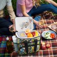 thumbnail image 5 of FORMRS Insulated Cooler Bag 24 Cans Capacity Soft Leakproof Lunch Box with Side Pockets, Green Floral Garden, 5 of 7