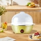 thumbnail image 5 of Minicocedor de Huevos para Huevos Duros y Blandos - Capacidad para 7 Huevos, Apagado Automático, Acero Inoxidable y Plástico, Fácil de Limpiar, Vaporera Eléctrica Compacta para El Desayuno, Blanco/Am, 5 of 6