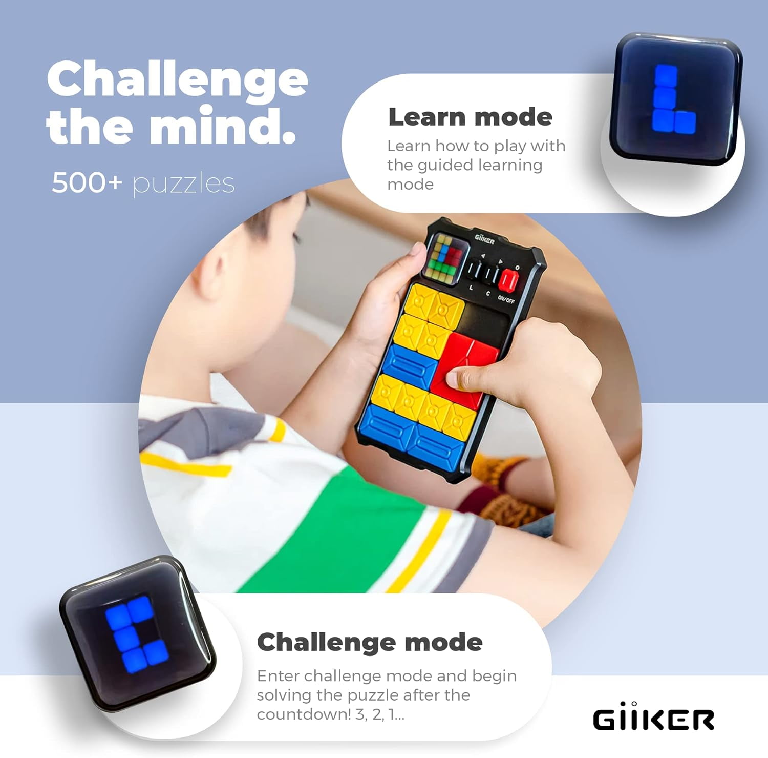 GiiKER Super Slide,Original 500+ Challenges Brain Teaser Puzzle for 5+,Travel and Birthday Gift for Boys and Girls