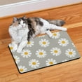 thumbnail image 2 of Cute Vintage Daisy Pet Feeding Mat - Absorbent Non-Slip Dog Food Mat - Waterproof Floral Pattern - Boho Daisy Aesthetic - Easy Clean for Senior Dogs, 2 of 7