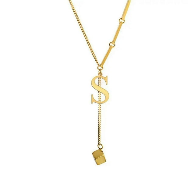 Pendentif Alphabet 26 Lettres Mode Collier Initiale Lettre pour Femmes P3Z8