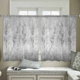 thumbnail image 4 of Grey Vintage Sheer Curtains 54 Inches Length 2 Panels Set, Window Sheer Curtains for Living Room/Bedroom, Modern Abstract Art Oil Paiting Light Filtering Rod Pocket Curtain 52'' x 54'' x 2, 4 of 7