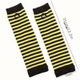 thumbnail image 1 of Dsseng Festive Striped Winter Arm Sleeves - Fire Ninja Style - Women‘s Fashion Accessory - Hand Wash or Dry Clean - Elastic Material - Knit Pattern - Suitable for Outdoor Use - Decorative, 1 of 7