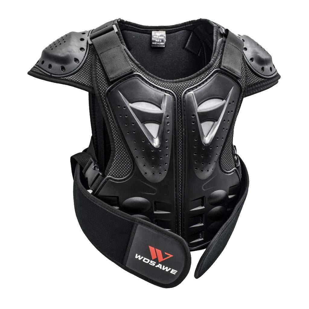 Kids Motorcycle Protector Guard Jacket Motorbike Motocross Body Armour Gloves 