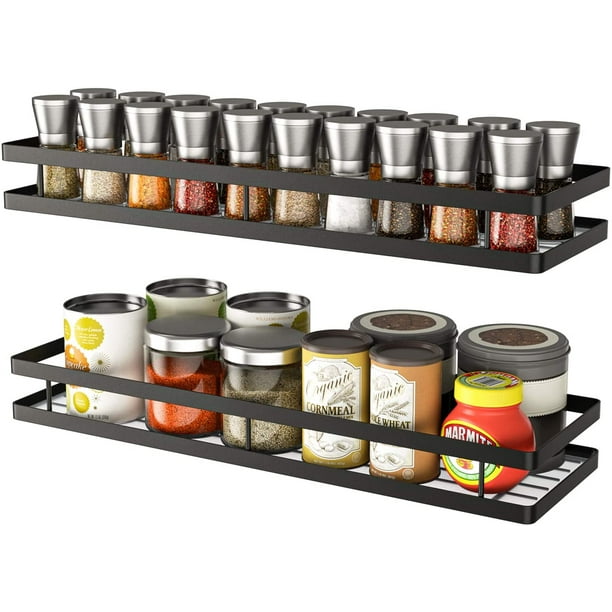Metal Spice Rack Organiz Wall Mounted 2 Pack, ing Sea oning Spice Rack