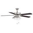 thumbnail image 2 of Trade Winds Levi 52" 3-Light Ceiling Fan in Brushed Nickel with Clear Bubble Glass, 2 of 9