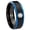 Black And Blue Step Edge, variant on Air Force Chief Master Sergeant Black Polish Dome Tungsten Ring 10MM