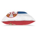 thumbnail image 3 of Pack of 2 Decorative Throw Pillow Covers Wave Serbian Flag Square Cushion Case Pillow Cases Set 22"x22", 3 of 7