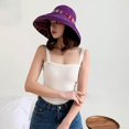 thumbnail image 4 of Mens Purple Wide Brim Sun Hat UPF 50+ Floppy Boonie Hat, Nylon Spandex Lightweight & Packable for Beach, Fishing, Hiking and Outdoor Travel,Size Free Size, 4 of 5