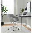thumbnail image 3 of LumiSource Chrome Metal, Grey Fabric Margarite Task Chair, 3 of 6