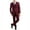 Burgundy, variant on Azzuro Mens 3 PC Slim Fit Two-Button Suit