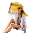thumbnail image 2 of Women's Large Sun Hat Beach Anti UV Sun Cap Wide Brim Casual Summer Outdoor Wear, 2 of 8