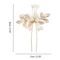 thumbnail image 4 of Unique Bargains 1 Pc Decorative Hairpin U-shaped Faux Pearls Hair Hairpin for Women Gold Tone, 4 of 5