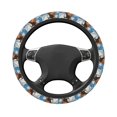thumbnail image 3 of Haiem Blue Sky White Cloud Eagle Print Steering Wheel Cover 15 Inches for Women Men, Neoprene Anti-Slip Cute Car Steering Wheel Grip Wrap Car Accessories Protective Case Cover for Vehicle Truck SUV, 3 of 8