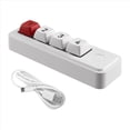 thumbnail image 2 of Teclado Mecánico RGB para Juegos, 4 Teclas Programables con Macros, Diseño Ergonómico con Cable para PC/Computadoras de Escritorio, 816B, 4 Teclas, ., 2 of 5