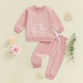 thumbnail image 2 of Gibobby Toddler Baby Boy Clothes Fall Winter Outfit Boys Long Sleeve Shirt Tops And Pants 2PCS Child Kids Gentleman Fall Winter Set Outfits(2-3 Years,Red), 2 of 4