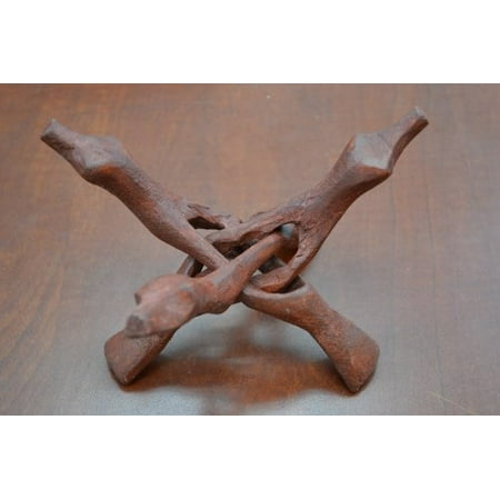 Wood Fiberglass Tripod - 1 Pc Wood Carved Tripod Snake Holder Stand 8