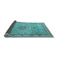 thumbnail image 2 of Ahgly Company Indoor Round Medallion Light Blue Traditional Area Rugs, 3' Round, 2 of 4