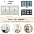 thumbnail image 5 of Retro Sideboard Buffet Cabinet, 4-Door Mirrored Sideboard Storage Cabinet with Adjustable Shelf Freestanding Entryway Console Table for Living Room, Kitchen Dining Room, Entryway, 5 of 9