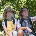 thumbnail image 7 of Mosquito Head Net Mesh, Head Face Neck Face Cover Fly Netting Hood from Midges Bugs Gnats, Fits Hats & Caps, 4 Pack with Carry Bags, Black, 7 of 7